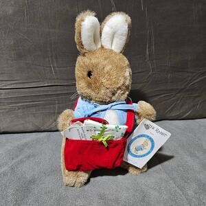 Eden Peter Rabbit Red Bag Happy Holidays WITH TAG Plush Beatrix Potter Storytime
